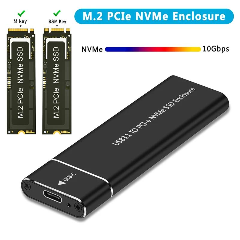 M.2 NVMe SSD Ŭ  ˷̴ ̽, USB C 3.1 Gen2  NVMe PCIe ܺ ڽ, 2230, 2242, 2260/2280 M2 NVMe SSD, 10Gbps